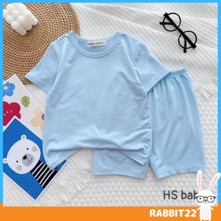 , Đồ bộ cộc tay trơn cho bé 6 màu từ 5-15kg vải thun lạnh cao cấp cho bé, UCHI22