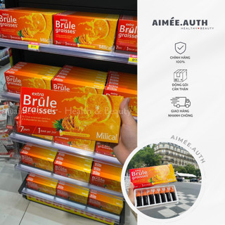 Nước uống detox cam dứa Detox Milical Extra Brule Graisses Pháp - Hộp 7 ống