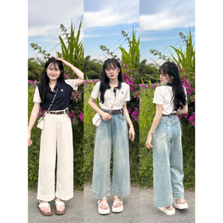 QUẦN JEAN ỐNG RỘNG DÁNG CHO M50 mã 5163 [ ẢNH CHÍNH CHỦ]