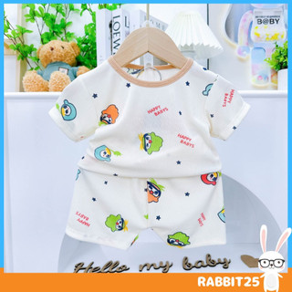 , Đồ bộ cộc tay chú gấu red green vải tăm cao cấp cho bé từ 5-15kg, UCHI25