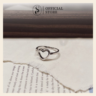 Nhẫn bạc SOFF CLUB S925 unisex đeo ngón út, đeo khớp tay hình tim trẻ trung xinh xắn (bảo hành bạc 1 năm)