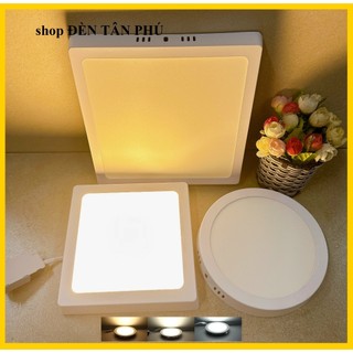 Đèn led ốp trần nổi. sáng 3 chế độ