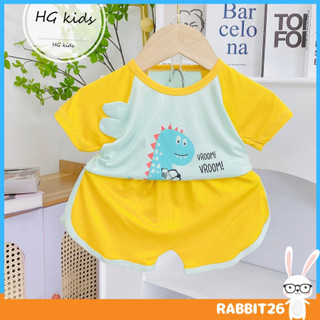 , Đồ bộ cộc tay phối màu tay cho bé kết hợp tai gấu đáng yêu cao cấp cho bé, UCHI26