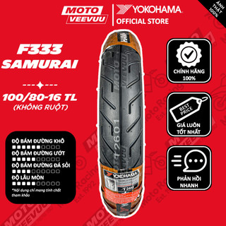 [MTVV] Vỏ lốp xe máy YOKOHAMA 100/80-16 TL F333 SAMURAI<END>