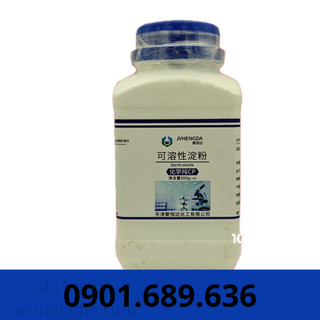 Tinh bột nếp hòa tan thí nghiệm tinh khiết- tinh bột tan (starch soluble, ar, chai 500g, bột sgrs 500g