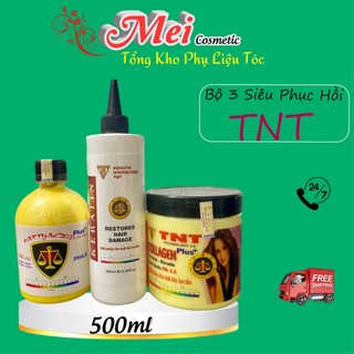 Bộ ba siêu phục hồi Axit béo Plus ,Axit Béo Loãng, Hấp tóc collagen TNT và Keratin thủy phân TNT chuẩn chính hãng - TNT