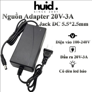 Nguồn adapter 2 đầu dây 20v-3a