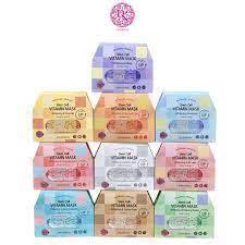 Hộp 10 miếng mặt nạ dưỡng ẩm trắng da banobagi stem cell vitamin mask 30ml