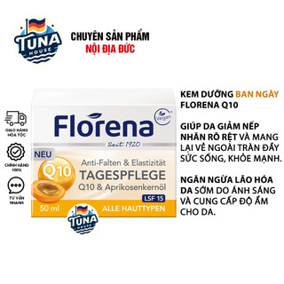 Kem dưỡng da ban ngày chống lão hoá - florena tagespflege q10 50ml