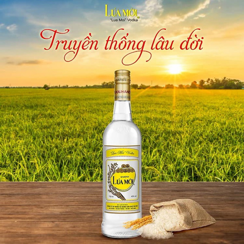 [Sỉ Thùng] Rượu Lúa Mới Vodka Hà Nội Chai 250ml-700ml 40% - Hàng chuẩn