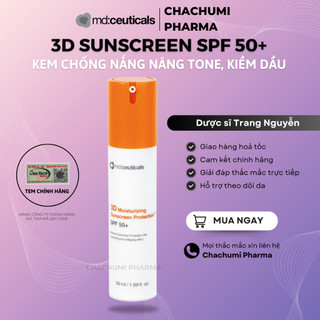 Kem Chống Nắng Md:ceuticals 3D Moisturizing Sunscreen Protection SPF50+ Bảo Vệ Da Sau Laser 50ml