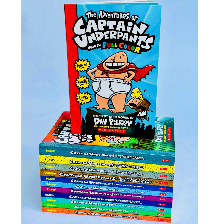 Sách - Captain underpants (Bộ 14 cuốn bản tiếng Anh)