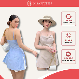 Áo 2 dây xoắn ngực kiểu dáng xẻ lai, nhiều màu sang chảnh