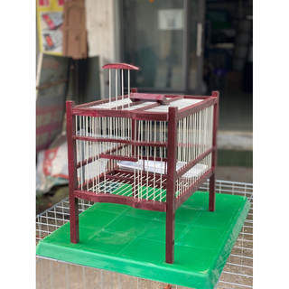 Đỏ mận]Lồng tắm gỗ chào mào,choè chắc chắn, đẹp Giang Jun-phụ kiện lồng chim