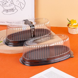 Hộp Oval Đế Đen F70 Đựng Bánh Bò, Bánh Chesse Cake Hàng Loại 1 ( Set 10c)