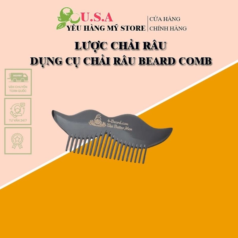 Lược Chải Râu Beard Comb -Sừng Bò Châu Phi