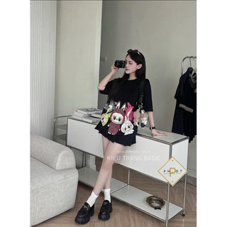 Áo phông Labubu đen siêu đẹp Kiều Trang