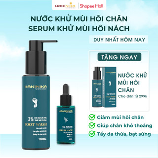 Combo khử mùi, giảm thâm nách chân Serum khử mùi hôi nách Nước khử mùi hôi chân Hakinika