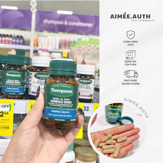 Viên uống bổ não thompson's one-a-day ginkgo 6000mg úc - hộp 60 viên