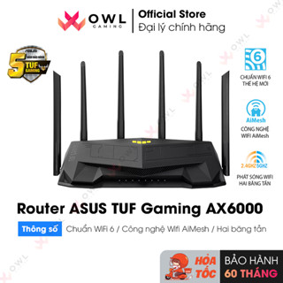 Router WiFi 6 ASUS TUF Gaming AX6000 (Hàng chính hãng)