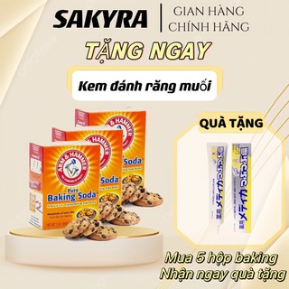 Baking soda đa công dụng bột nở khử mùi diệt khuẩn tẩy rửa làm bánh chăm sóc da hộp giấy 454g nhập khẩu Mỹ
