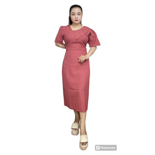 [ hàng có sẵn ] Đầm Bigsize( 64kg-74kg ) Trung Niên Cao Cấp Màu Sắc Trẻ Trung Tươi SángSang Trọng Đi Làm Đi Tiệc 206k