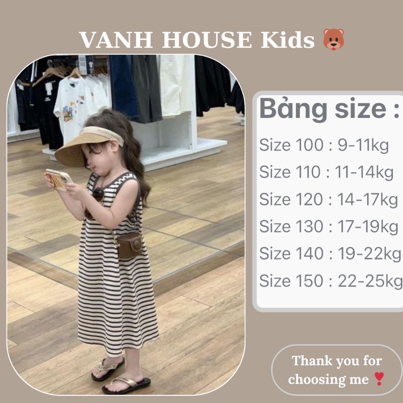 VÁY SUÔNG KẺ XÁM PHỐI VIỀN BASIC CHO BÉ GÁI