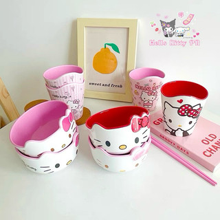 🌸𝐓𝐀̣̆𝐍𝐆 𝐐𝐔𝐀̀🌸 COMBO Chén bát đũa ly cốc thìa 3D Hello Kitty - Doraemon Doremon
