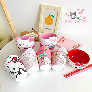 🌸𝐓𝐀̣̆𝐍𝐆 𝐐𝐔𝐀̀🌸 COMBO Chén bát đũa ly cốc thìa 3D Hello Kitty - Doraemon Doremon