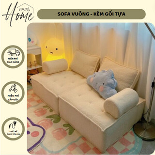 SOFA VUÔNG BỆT - GHẾ LÔNG CỪU - FREE SHIP NỘI THÀNH HCM
