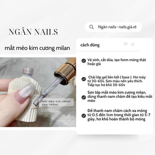Mắt mèo ánh trăng milan siêu sáng trang trí móng