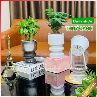  Chậu nhựa thuỷ sinh tự dưỡng chậu trồng cây tự tưới thông minh trồng cây và hoa trang trí bàn làm việc . 