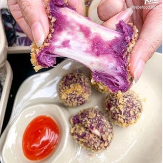 Vĩ 500g Khoai Mỡ Nhân Phô Mai mozzarella Kéo Sợi Chiên Giòn (Bánh khoai mỡ nhân phô mai)