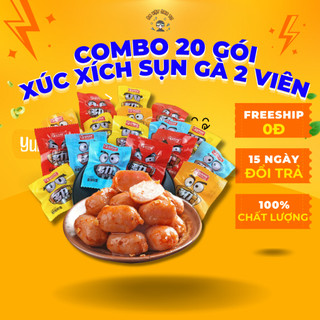 Combo 20 gói xúc xích sụn gà - combo xúc xích nội địa trung ăn liền, đồ ăn vặt nội địa trung ngo