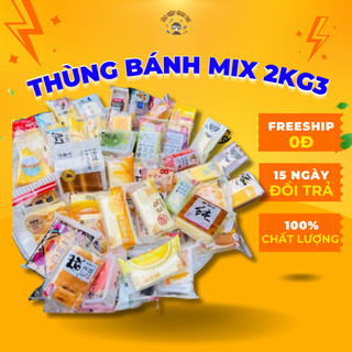 Thùng 2kg bánh mix đài loan loại - bánh loại 1 - không trùng mặn ngọt có đủ