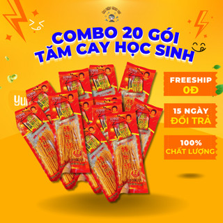Combo 20 gói tăm cay, que cay ăn vặt, tăm cay đỏ hương vị tuổi thơ ai cũng mê + freeship max