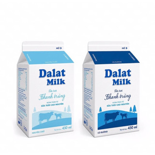 Sữa Thanh Trùng Dalat Milk Không Đường/Có Đường 450ml