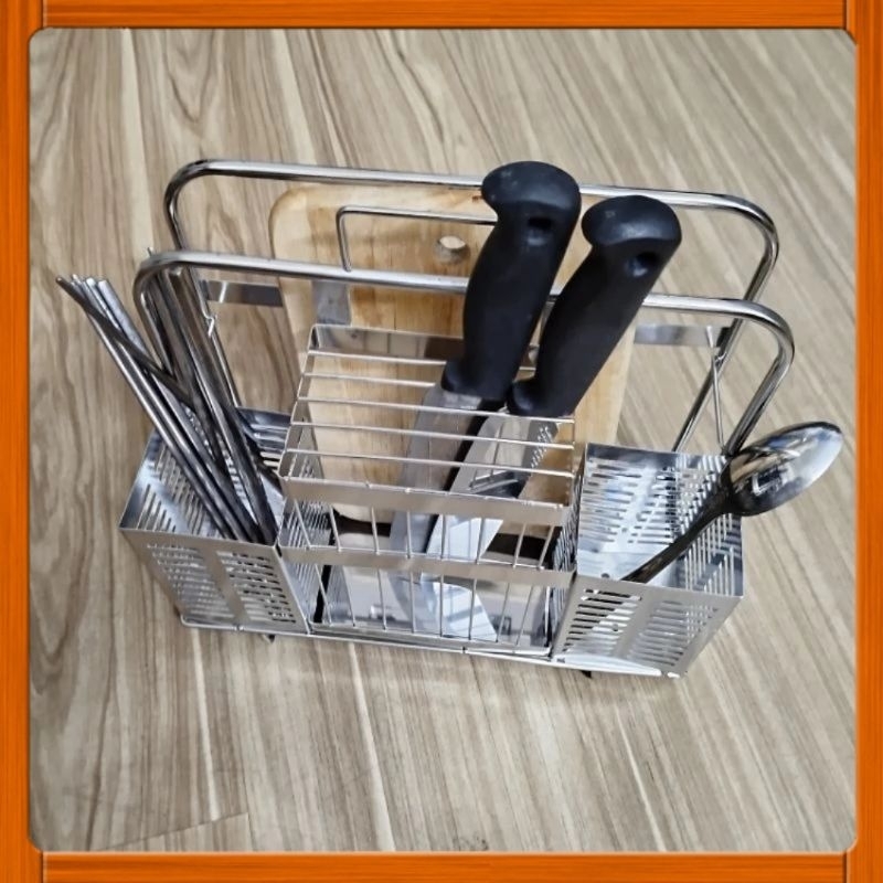 GIÁ KỆ ĐỂ DAO, THỚT INOX ĐA NĂNG 30*15*35cm
