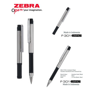Viết bi zebra f301 compact 0.7mm - mực xanh