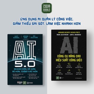 Sách - combo 2 cuốn ai công cụ nâng cao hiệu suất công việc + ai 5.0 nhanh hơn, dễ hơn, rẻ hơn, chính xác hơn