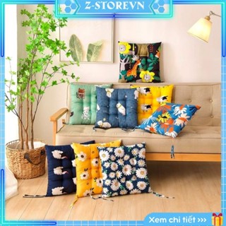   Sỉ Rẻ từ 3C  Đệm Ngồi Bệt Hình Vuông Đệm Lót Ghế In Hoạ Tiết Cao Cấp Kích Thước 40x40cm 