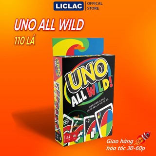 Bộ bài uno all wild 110 lá tất cả thẻ bài đều là thẻ tự do, boardgame uno cuộc chiến tự do