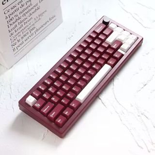 KIT bàn phím cơ GMK67 3 mode kết nối tích hợp núm xoay (MÀU ĐỎ VANG)