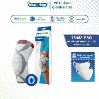 Bó gối thể thao cao cấp 73468-pro, đệm silicone và thanh nẹp 2 bên kiểu xoắn ốc - chính hãng châu âu