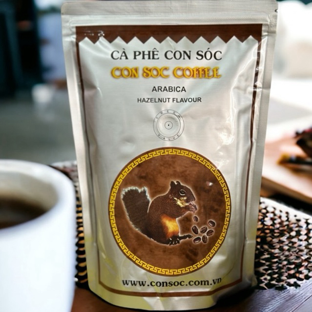CAFE CON SÓC BỊCH NÂU 500GAM-CÀ PHÊ PHA PHIN