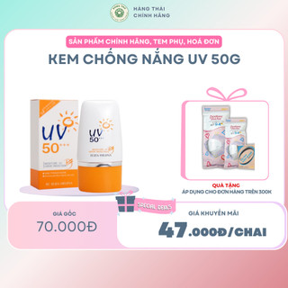 KEM CHỐNG NẮNG UV 50GRAM bảo vệ da SPF cao - Ngừa tia UV, không gây kích ứng, dưỡng ẩm, phù hợp mọi loại da