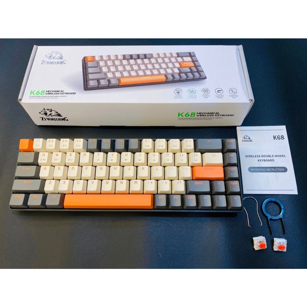 Bàn Phím Cơ ZIYOU K68 - Bàn Phím Kết Nối Không Dây 2 Chế Độ - Hotswap - 68 Phím Red Switch | BigBuy360 - bigbuy360.vn