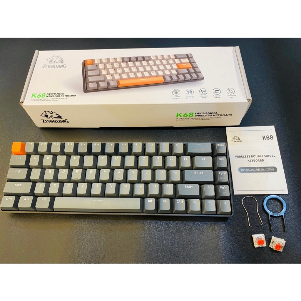 Bàn Phím Cơ ZIYOU K68 - Bàn Phím Kết Nối Không Dây 2 Chế Độ - Hotswap - 68 Phím Red Switch | BigBuy360 - bigbuy360.vn