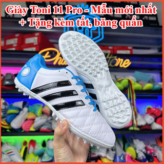 Giày đá bóng Toni 3 sọc Mẫu Mới Nhất - Giày Đá Banh Sân Phủi + Tặng [ Tất dệt kim + Băng cuốn cổ chân] SIEU HOT