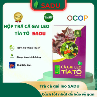 Hộp trà cà gai leo tía tô SADU,đẹp da,thải độc,hộp 150g